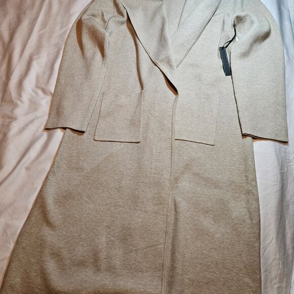 Max Sport Womens Long Cardigan Sweater Duster Knit Size L Heather Classic City - Picture 2 of 6